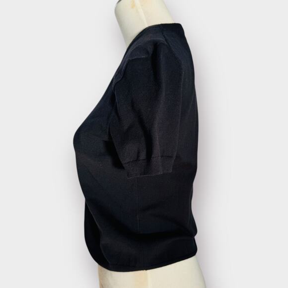 Y2K LANDS‎ END Black Short Sleeve Top - Picture 4 of 4